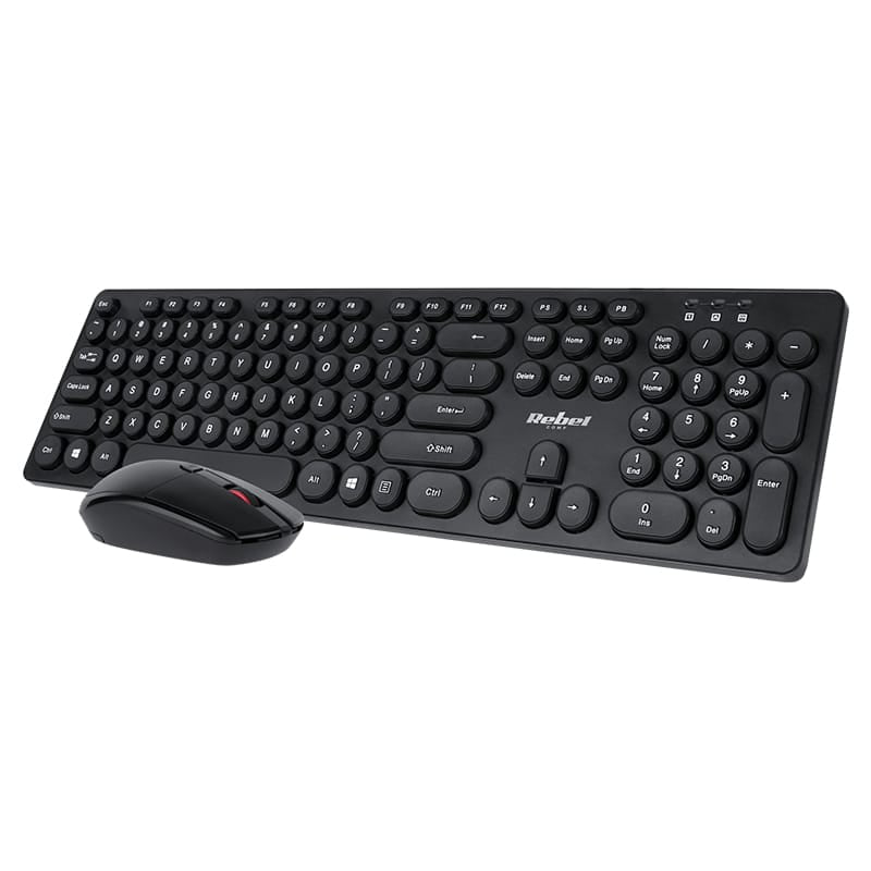 Rebel Kit tastatura Kit Tastatura si Mouse Wireless Rebel WS400 | 2.4GHz, Ergonomic, USB