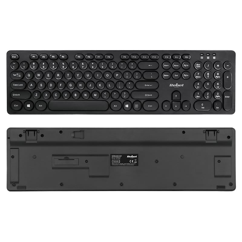 Rebel Kit tastatura Kit Tastatura si Mouse Wireless Rebel WS400 | 2.4GHz, Ergonomic, USB