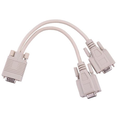 Lechpol CABLU ADAPTOR VGA 15PINI TATA-2X 15PINI MAMA