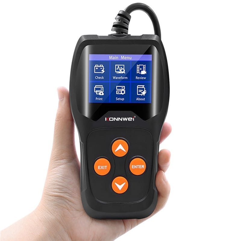 Konnwei Accesorii auto Tester Baterii Auto Konnwei KW600 | 12V, 100-2000 CCA, Display Digital