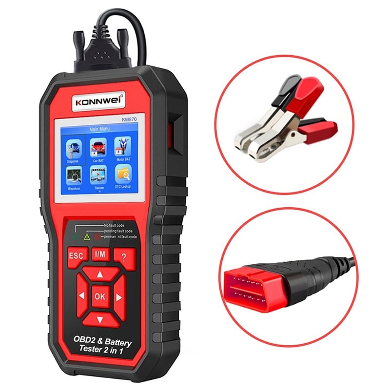 Konnwei Multimetru Multimetru Auto Konnwei KW870 | Diagnoza OBD2, Ecran LCD, Citire Coduri Eroare