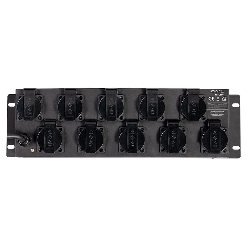 Ibiza Light Controller remote Controller Distributie Ibiza Light LC1010F | 10 Canale, Rack 19", 16A, 220-240V