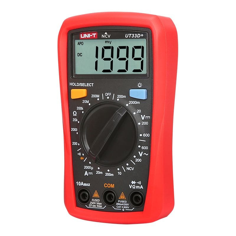 Uni-T Multimetru Multimetru Digital Uni-T UT33D+ MIE0328 | Display LCD, Testare Diode, Protectie Suprasarcina