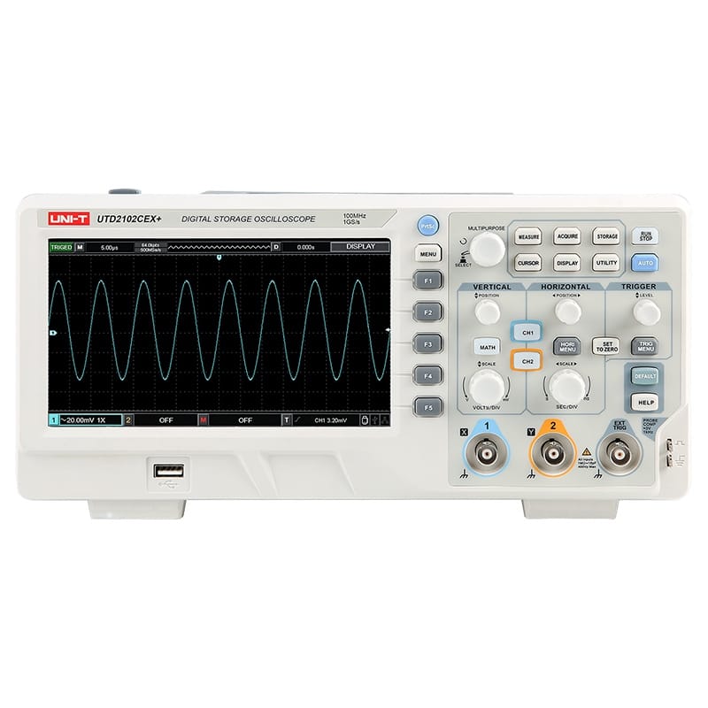UNI-T Osciloscop Osciloscop UNI-T UTD2102CEX+ | 100MHz, 2 Canale, Ecran Color, 1GSa/s