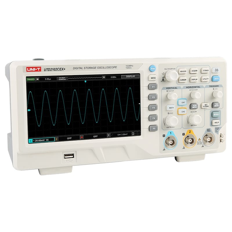 UNI-T Osciloscop Osciloscop UNI-T UTD2102CEX+ | 100MHz, 2 Canale, Ecran Color, 1GSa/s