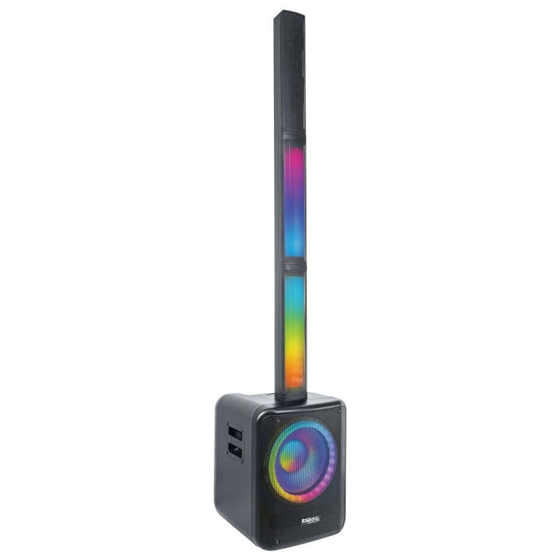 Ibiza Sound Sistem boxă activă tip coloană Ibiza Sound 350W RMS, subwoofer 12”, Bluetooth/USB/SD, iluminare LED, TWS