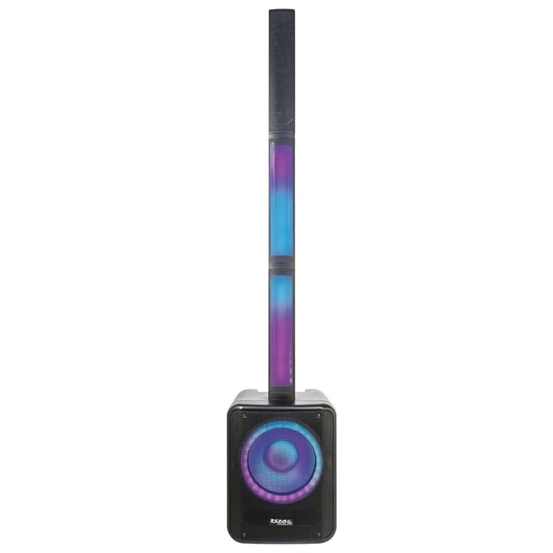 Ibiza Sound Sistem boxă activă tip coloană Ibiza Sound 350W RMS, subwoofer 12”, Bluetooth/USB/SD, iluminare LED, TWS