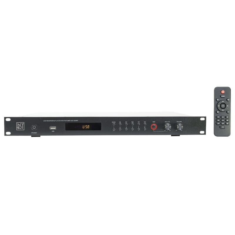 BST Player Recorder Audio BST cu USB, Bluetooth și Radio FM, înregistrare WAV pe USB, EQ 5 moduri, afișaj LED, telecomandă