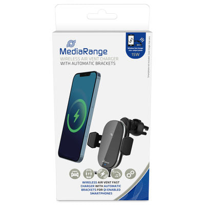 Incarcator Wireless MediaRange MRMA117 | 15W, Qi, Negru