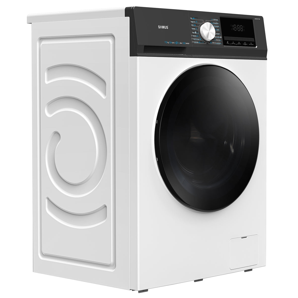 Mașină Spălat Rufe Samus WSEDI7148 | 7kg, 1400RPM, Inverter, 59.5x62.5x85cm