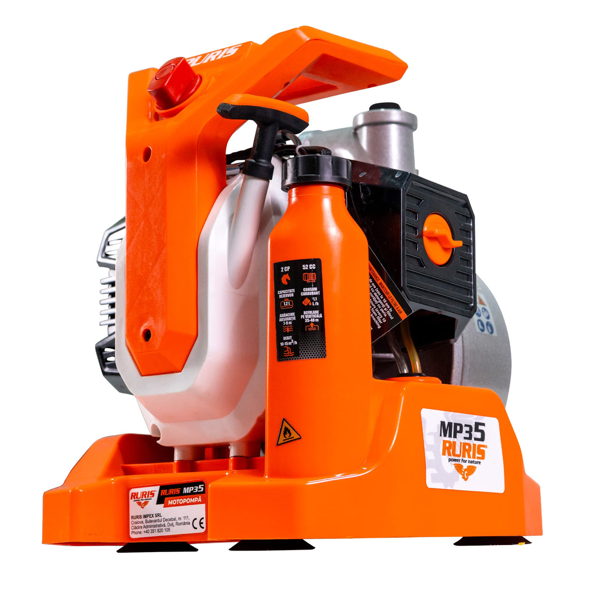 Ruris Motopompa Motopompa RURIS MP 35 | 2 CP, TEZ, Debit maxim 10-15 m3/h