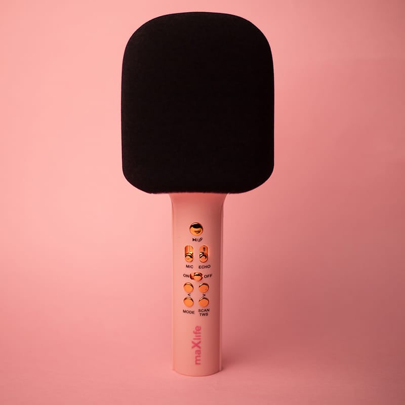 Maxlife Microfon wireless Microfon Karaoke Maxlife OEM0200494 | Cu Difuzor Incorporat, Wireless, Roz