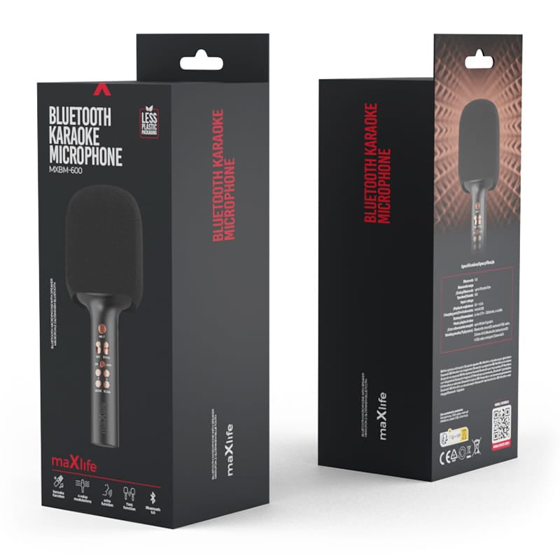 Maxlife MICROFON KARAOKE CU DIFUZOR INCORPORAT - NEGRU