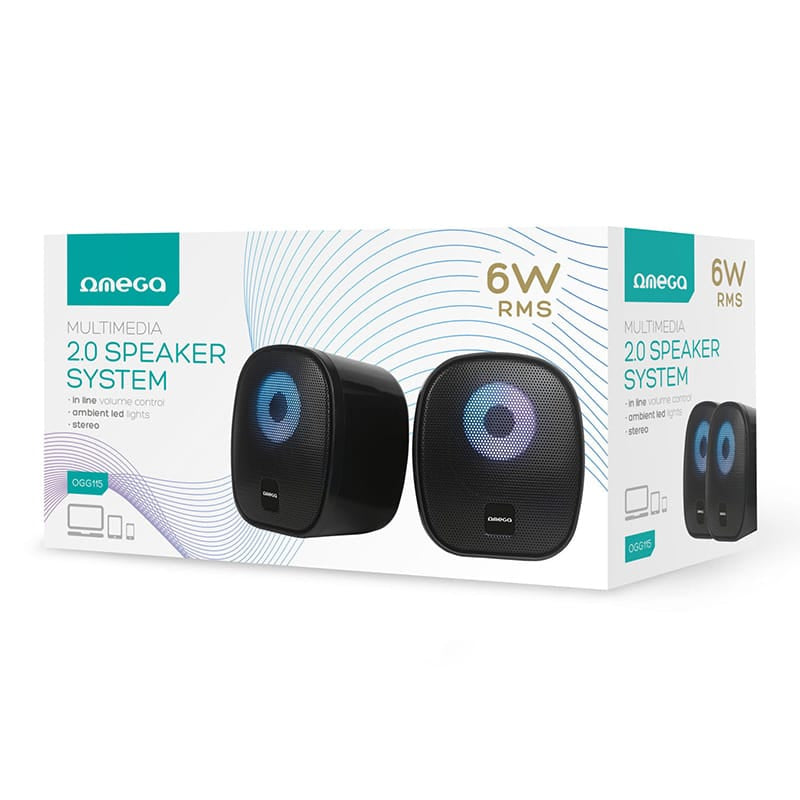Omega DIFUZOARE STEREO 2.0 6W RMS RGB USB 3.5MM