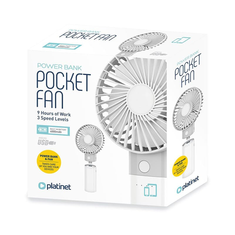 Platinet Ventilator Ventilator Birou Platinet PRDF6107 | Reincarcabil, PowerBank 4000mAh