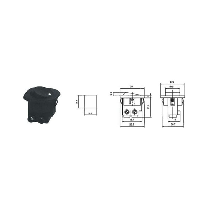 Lechpol INTRERUPATOR RS101 NEGRU