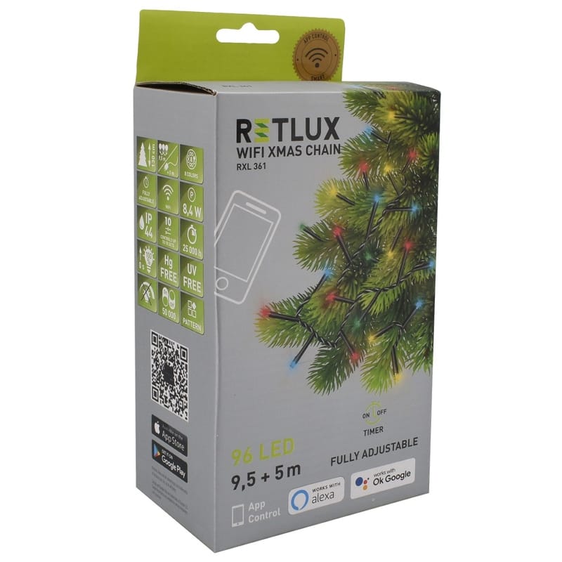 Retlux Resigilat - Sir iluminat Sir Iluminat Festiv Smart Retlux R-RXL361 | 9.5m, WiFi, Multicolor