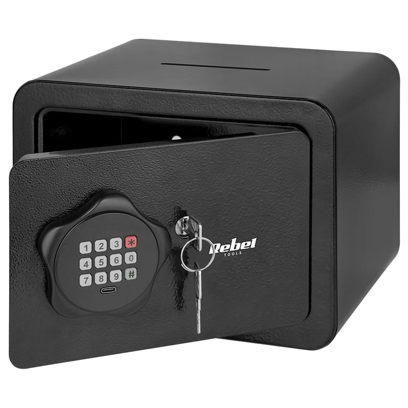 Rebel Accesorii electronice Seif Electronic Casnic Rebel RB-7001 | PIN si Cheie, Securitate