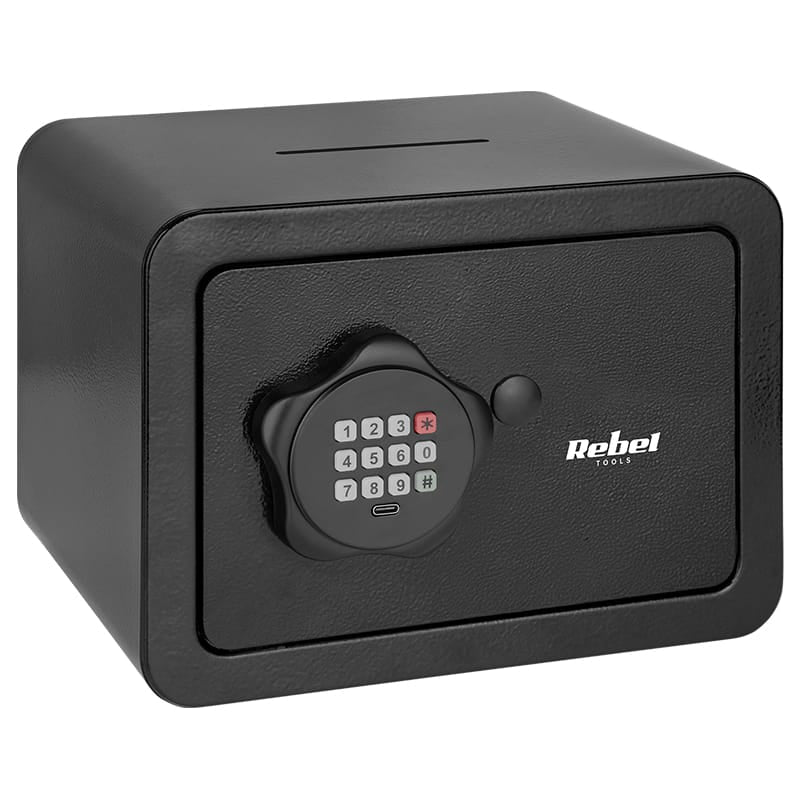 Rebel Accesorii electronice Seif Electronic Casnic Rebel RB-7001 | PIN si Cheie, Securitate