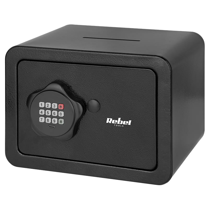 Rebel Accesorii electronice Seif Electronic Casnic Rebel RB-7001 | PIN si Cheie, Securitate