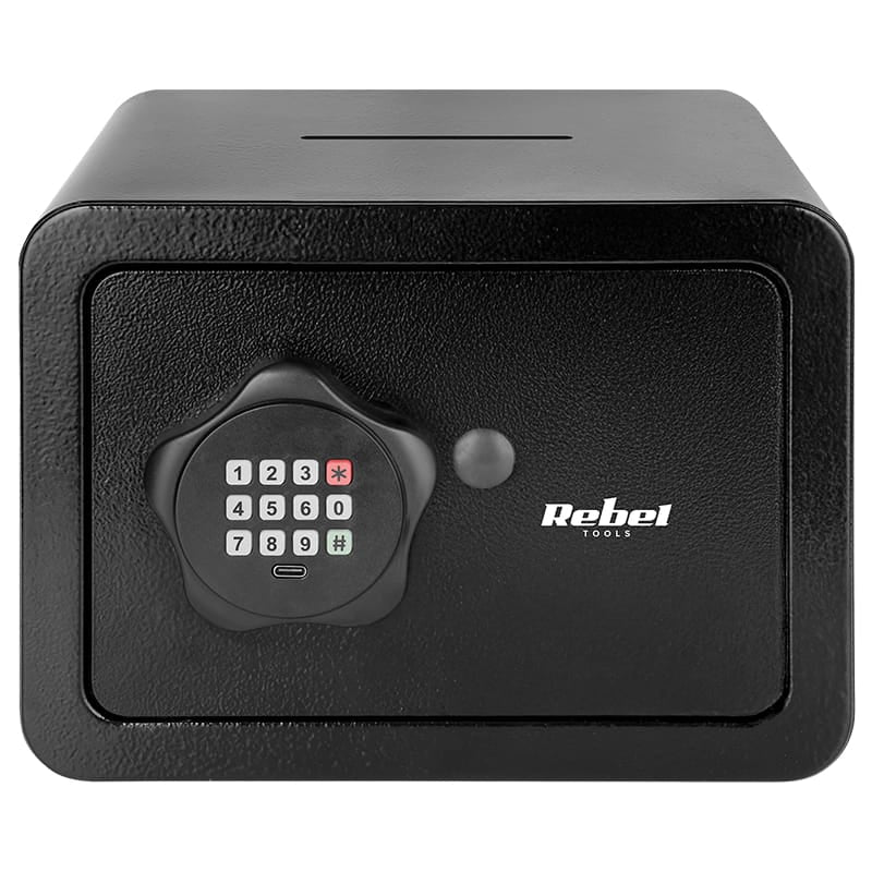 Rebel Accesorii electronice Seif Electronic Casnic Rebel RB-7001 | PIN si Cheie, Securitate