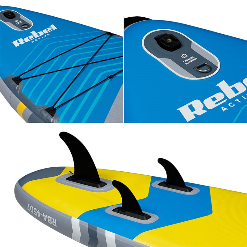 Rebel Placa gonflabila Placa Gonflabila Rebel RBA-4507-BL | Stand Up Paddle, 335x84x15cm, Cu Scaun
