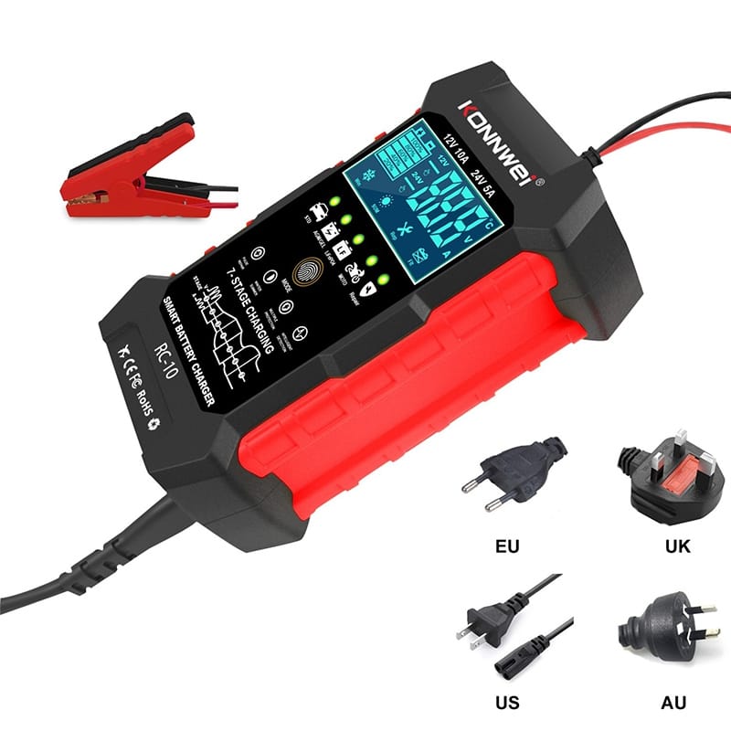 Konnwei Accesorii auto Redresor Auto Konnwei RC-10 | 12V/24V, Incarcare Inteligenta
