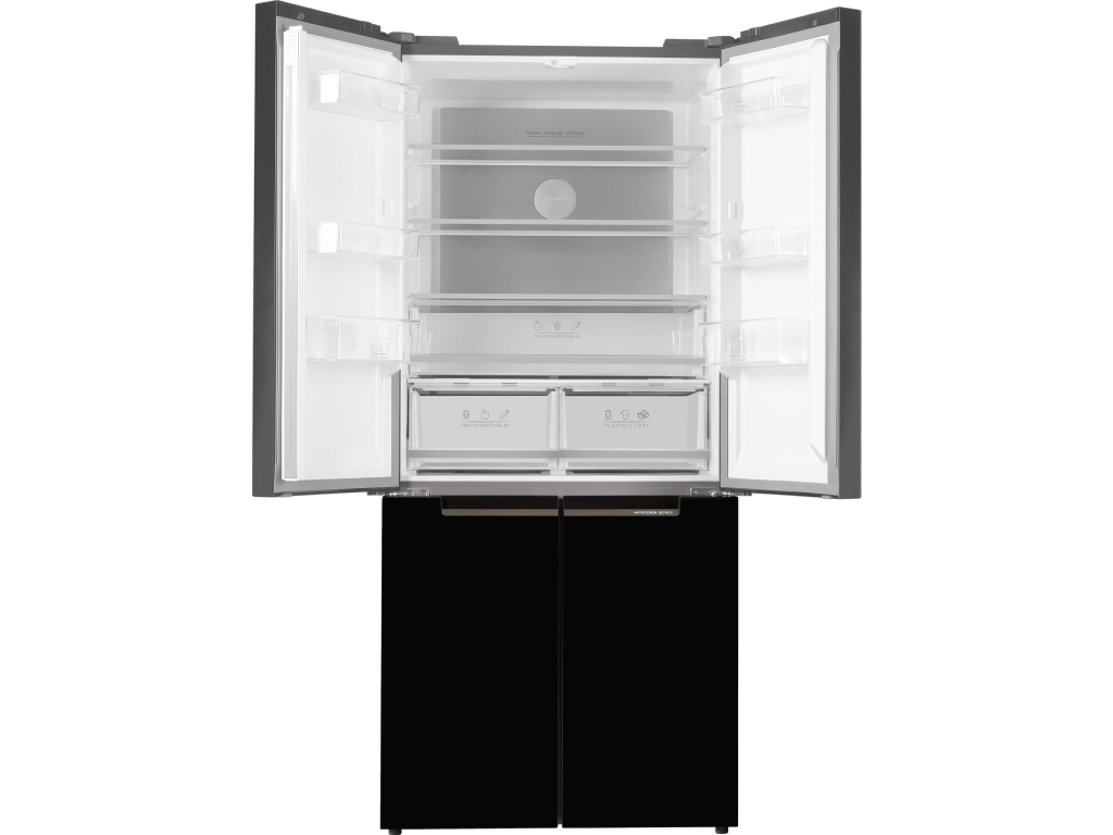 Tesla WG Side by side Frigider Side by Side Tesla RM4700FHBE | 466L, No Frost, Inverter, Sticla Negru, 79.5x73.5x180cm