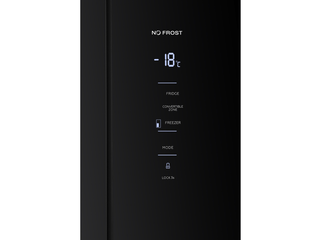 Tesla WG Side by side Frigider Side by Side Tesla RM4700FHBE | 466L, No Frost, Inverter, Sticla Negru, 79.5x73.5x180cm