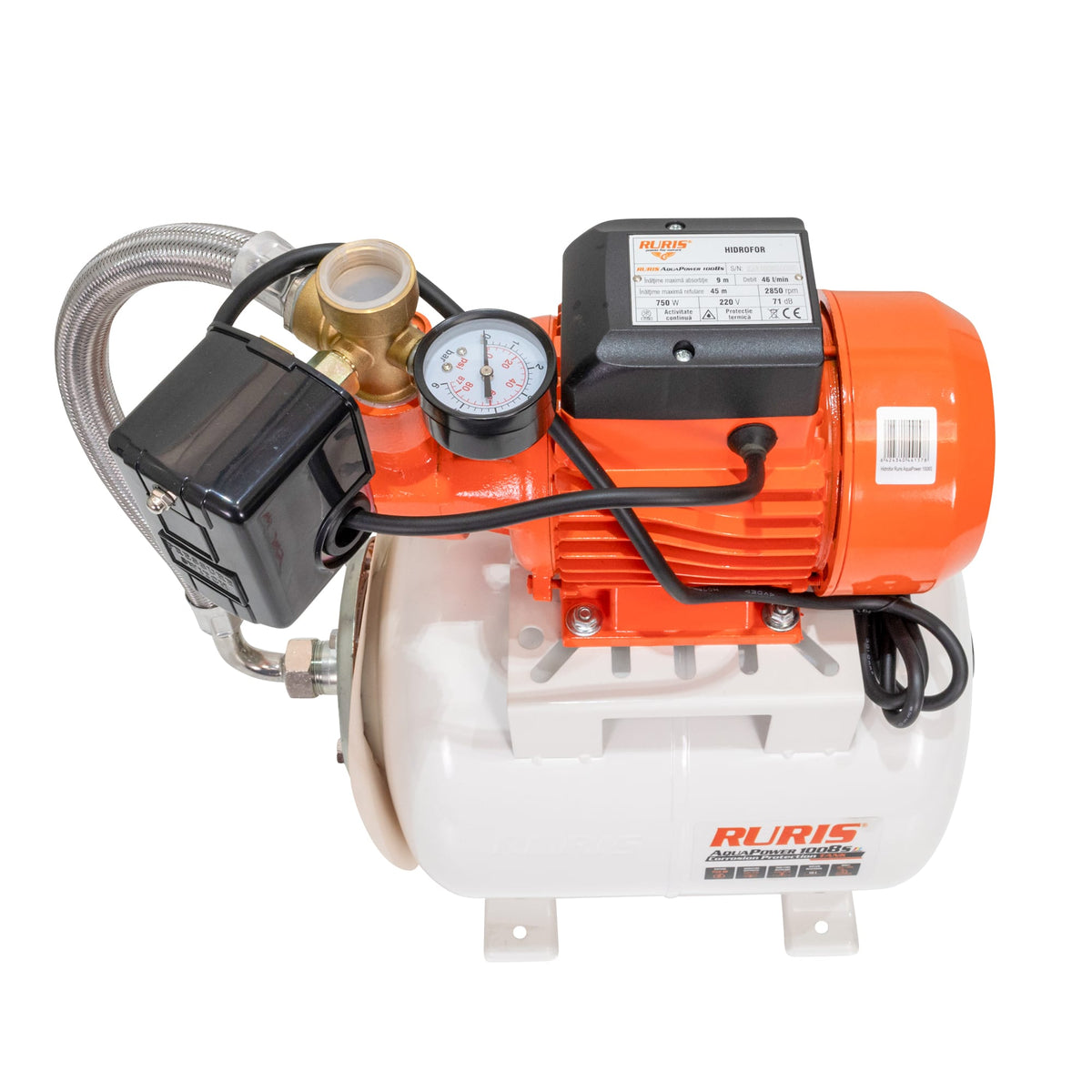 Ruris Hidrofor Hidrofor RURIS Aquapower 1008S | 750W, Debit 46l/min, Adâncime maximă absorbţie 9m
