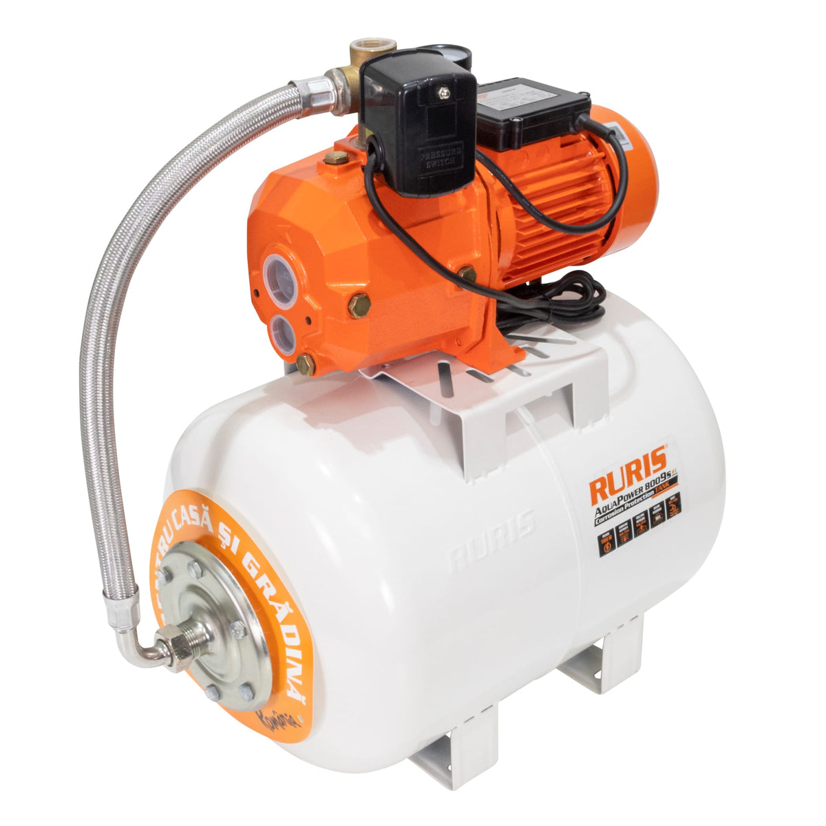 Ruris Hidrofor Hidrofor RURIS Aquapower 8009S | 1100W, Debit 30l/min, Adâncime maximă absorbţie 25m