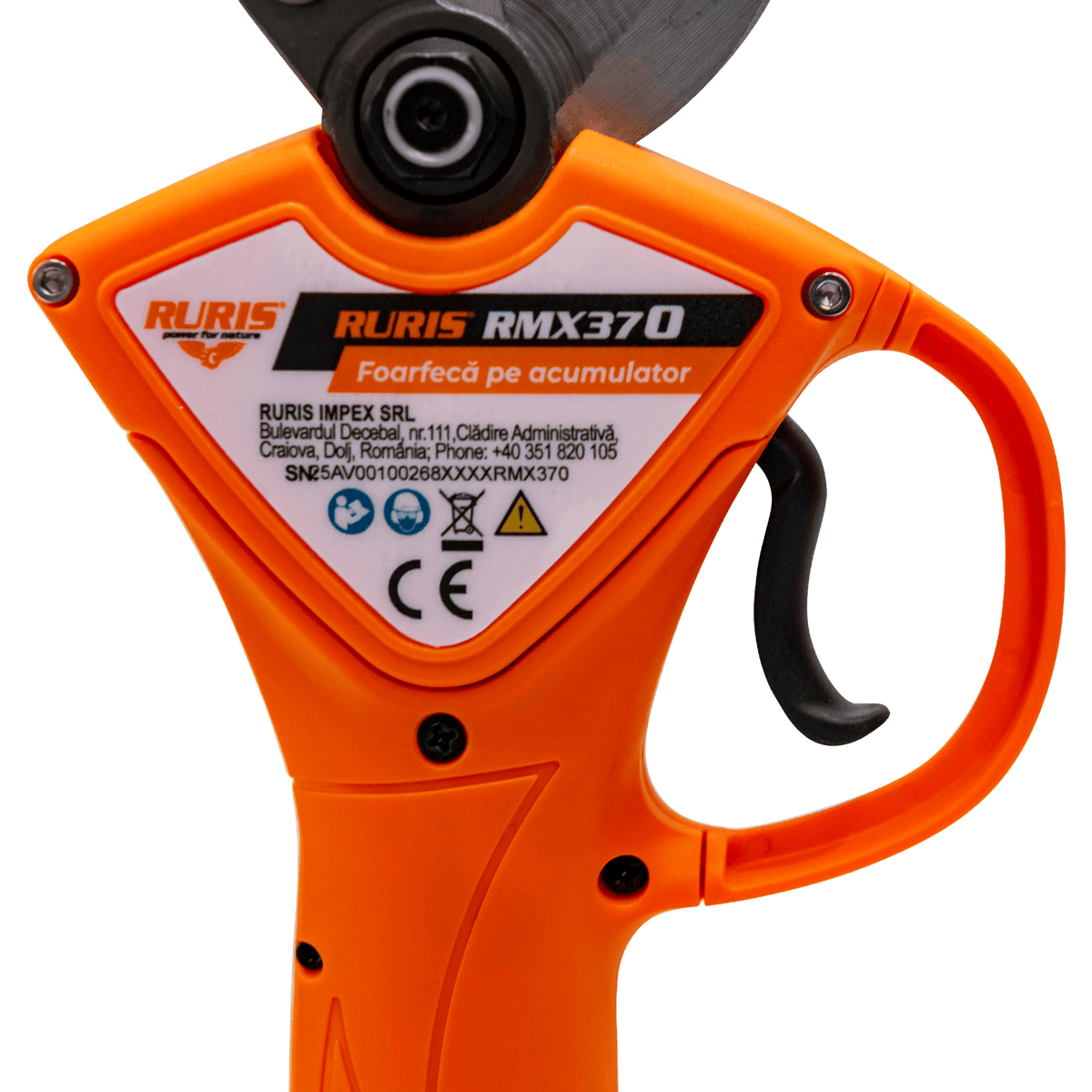 Ruris Foarfeca gard viu Foarfeca pe acumulator RURIS RMX 370 | 840 W, Electric, fara perii, Viteza maxima motor 18000 rpm