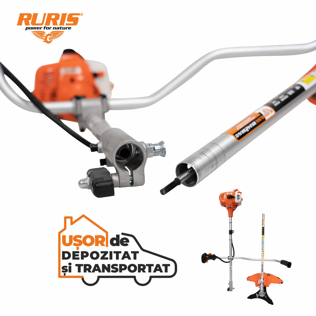 Ruris Motocoasa Motocoasa RURIS RR242BRAVO | Concept Khumma, 2 timpi, Capacitate rezervor 600 ml, 1 CP