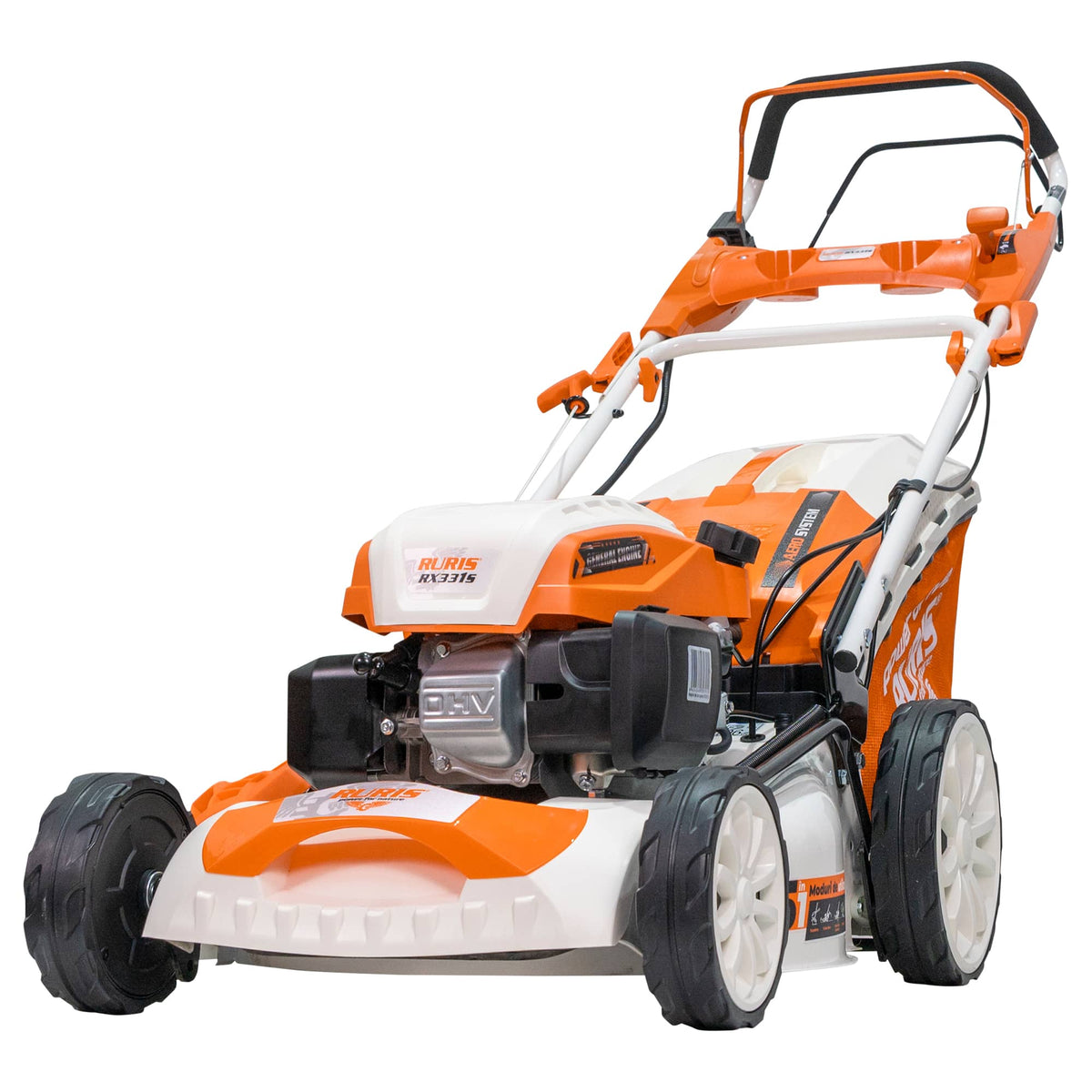 Ruris Masina de tuns gazon Masina de tuns gazon RURIS RX331S | 3.5 CP / 145 cc, 4 timpi, Înălţimea de lucru 25-75 mm