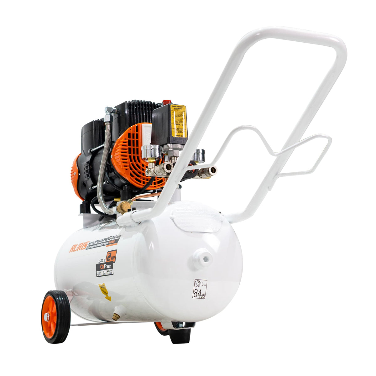 Ruris Compresor aer Compresor RURIS Silent Power 2400 Oil Free | 1500W/ 2CP, Electric, 230V-240V 50Hz