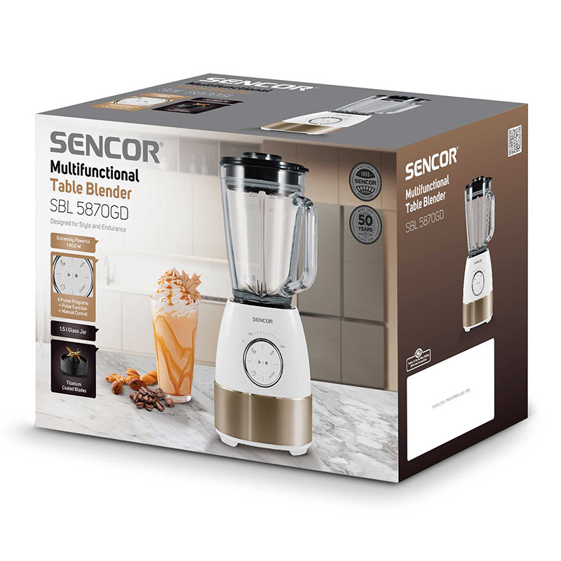 Sencor Blender Blender Sencor SBL5870GD | 1800W, Recipient sticla, Viteze variabile