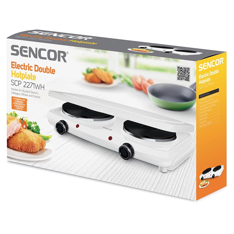 Sencor Plita electrica Plita Electrica Sencor SCP2271WH-E | 2500W, Dubla