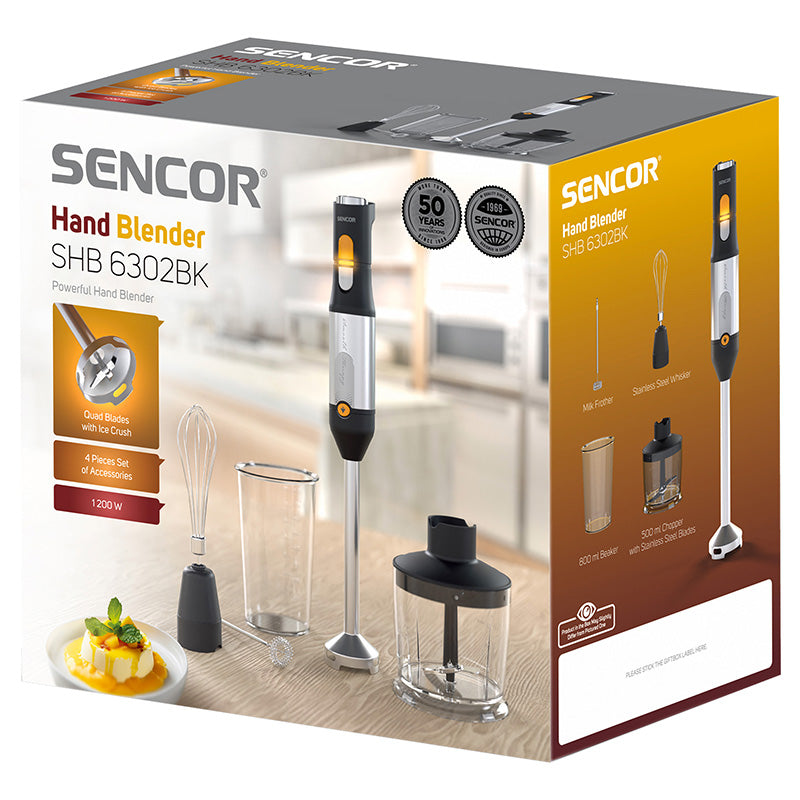 Sencor Mixer Mixer De Mana Sencor SHB6302BK | 1200W, 4 In 1, Negru