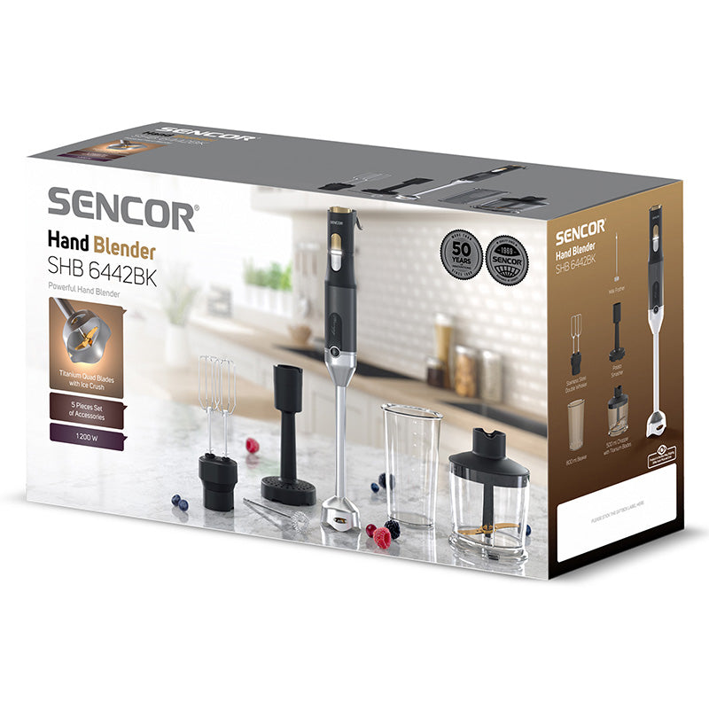 Sencor Mixer Mixer de Mana Sencor SHB6442BK | 1200W, 4 in 1, Negru