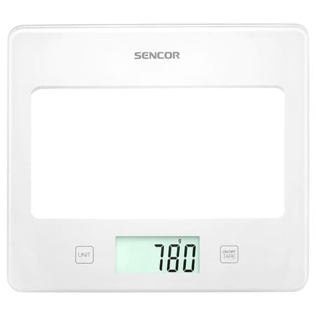 Sencor CANTAR BUCATARIE STICLA SECURIZATA ALB SENCOR