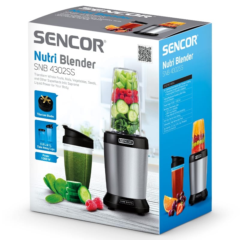 Sencor Blender Blender Sencor SNB4302SS | 1200W, Nutri Smoothie, Inox