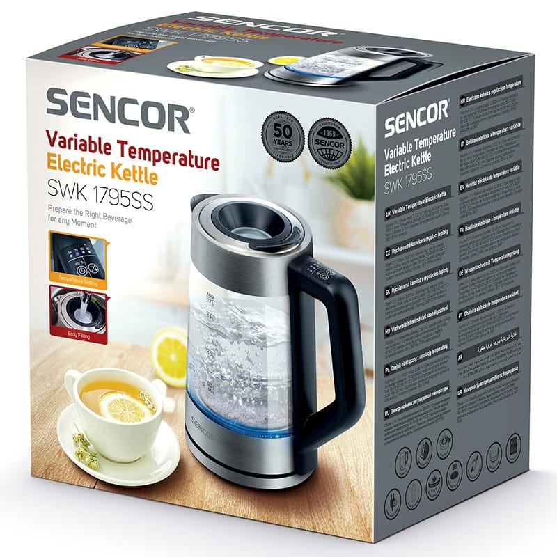 Sencor Fierbator Fierbator Electric Sencor SWK1795SS | 1.7L, 2200W, Sticla