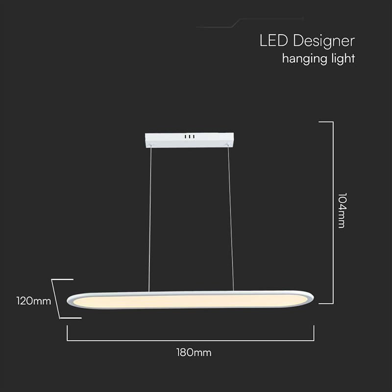 V-Tac Candelabru LED Candelabru LED V-Tac 24W, 3000 lm, 4000K Alb Neutru, Alb, 800x200x1040 mm, IP20
