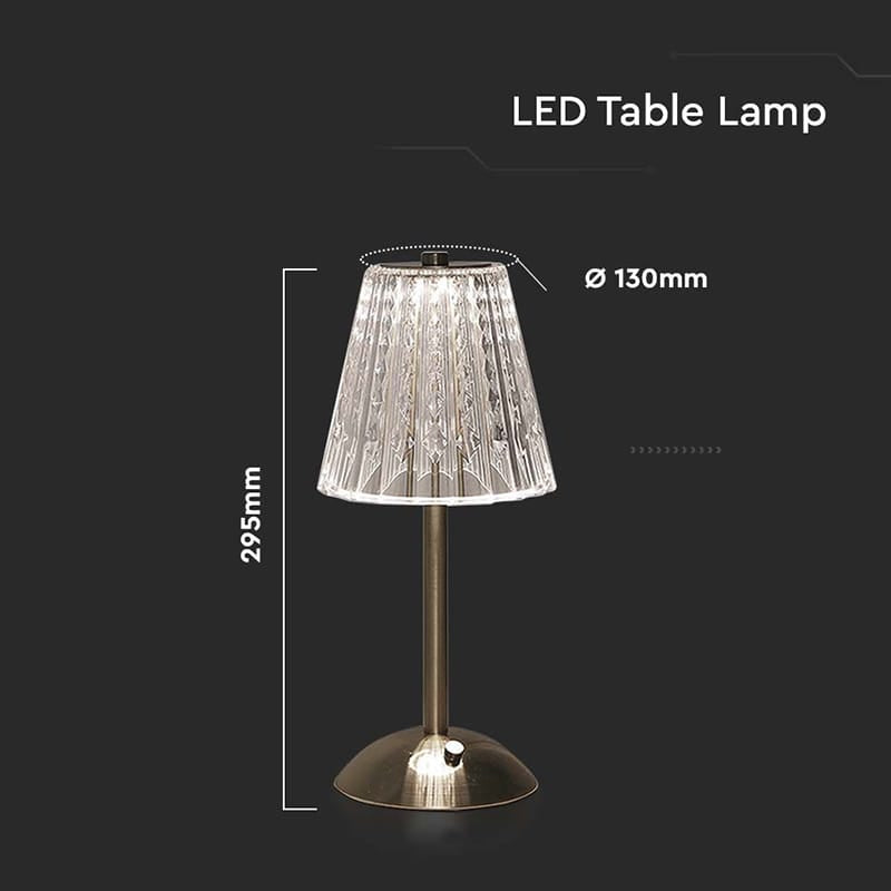 V-Tac Lampa birou LAMPA BIROU 3W 3IN1 CU ACUMULATOR 1800MAH - NICKEL AURIU