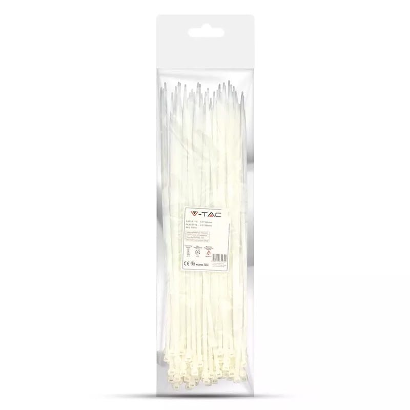 V-Tac FASETE PRINDERE 2.5MM/20CM SET 100BUC - ALB