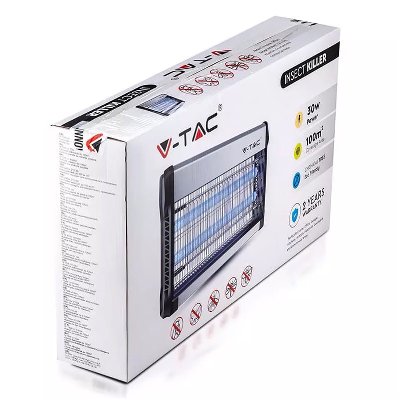 V-Tac APARAT ANTI-INSECTE CU LUMINA UV 2X15W