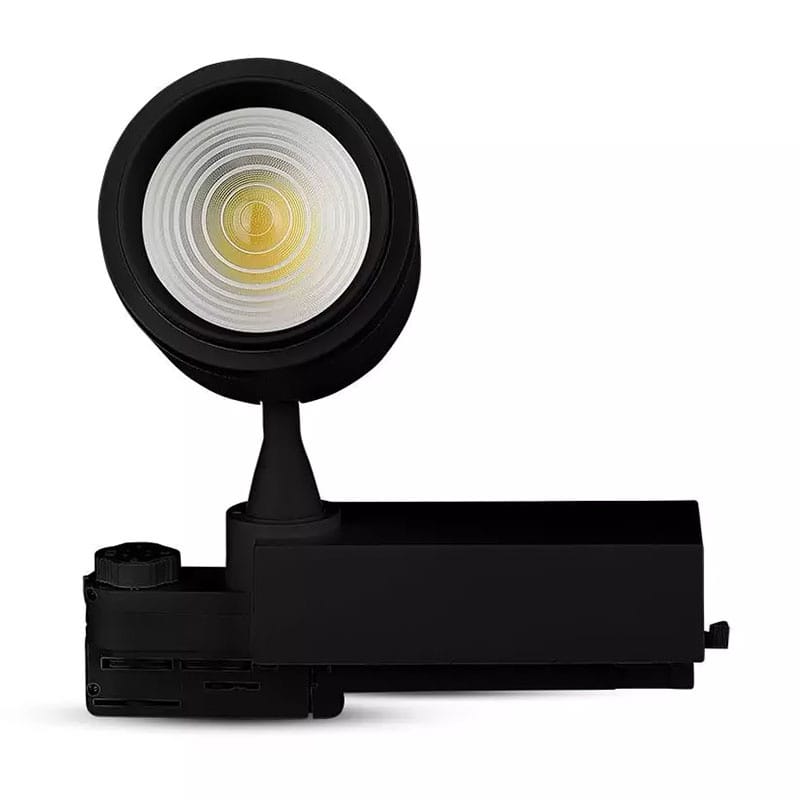 V-Tac Proiector LED pe șină V-Tac 35W COB, 3 temperaturi culoare 2800/4000/6000K, negru, IP20, unghi 20–60° reglabil
