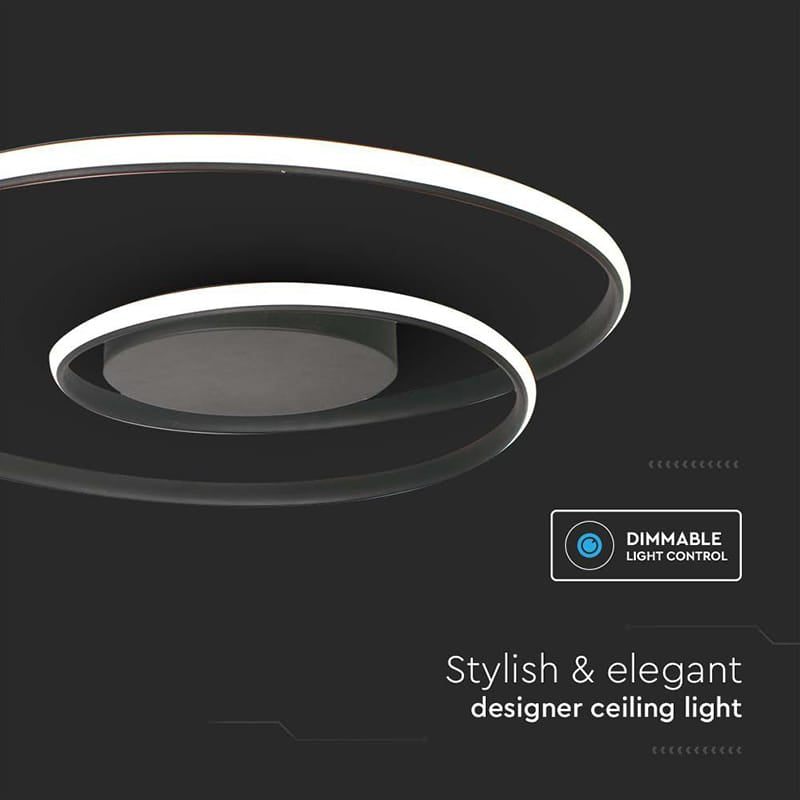 V-Tac Candelabru LED Candelabru LED V-Tac dimabil 48W, 3000K alb cald, 5150 lm, negru, 62x62x10 cm, IP20