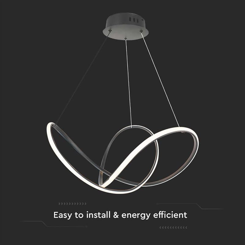 V-Tac Candelabru LED V-Tac 49W 3000K, 5220 lm, 70x120 cm, Negru, IP20