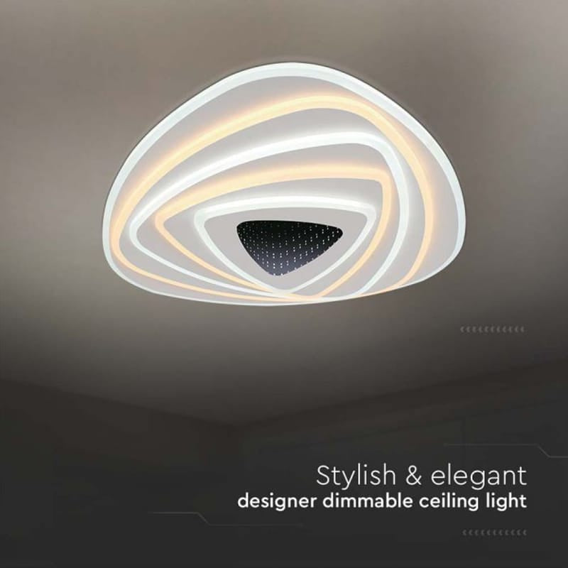V-Tac Plafonieră LED V-Tac 120W dimabilă, 3in1 3000K/6000K, 12800 lm, alb, 500x500 mm, IP20